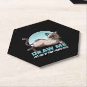 女の子の猫のようにフランスの私を描おもしろいく ペーパーコースター (アングル)