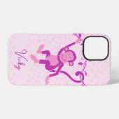女の子の猿 紫とピンクの名前 iPhone 5 ケース (裏面横)