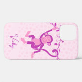 女の子の猿 紫とピンクの名前 iPhone 5 ケース Case-Mate iPhoneケース (裏面 (横))