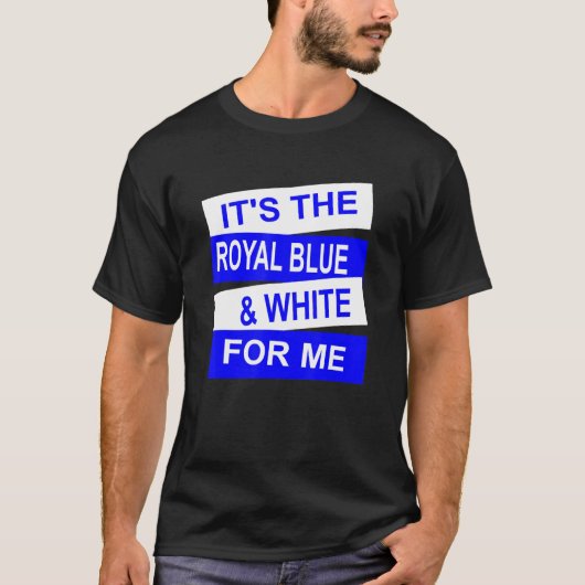 女の子の王室の女には青い白だ Tシャツ (正面)