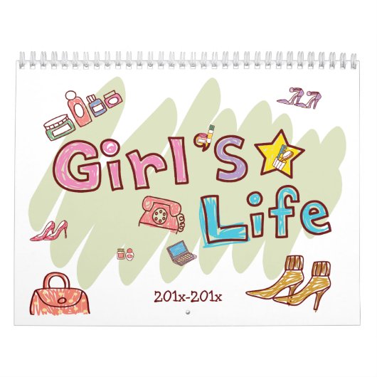 女の子の生命パーソナライズな2年のカレンダー カレンダー (カバー)