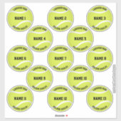 女の子の男のカスタム子の選手はテニスのスティッカー名を付ける シール (シート)