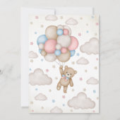 女の子の男の子の私たちは赤ちゃんのシャワーを待つことができる 招待状 (裏面)