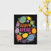 女の子の男の10代の子のための可愛いハッピーイースターイースターカラー カード (黄色い花)