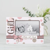 女の子の発表カード 案内状 (スタンド正面)