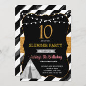 女の子の眠り10パーティの招待状 招待状 (正面/裏面)