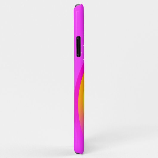 女の子の短い名前のレインボーピンクの子ども Case-Mate iPhoneケース (裏面/右)