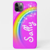 女の子の短い名前のレインボーピンクの子ども Case-Mate iPhoneケース (裏面)