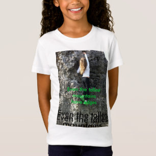女の子の石の登山のTシャツ Tシャツ