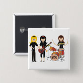 女の子の石! ボタン 缶バッジ (正面&裏面)