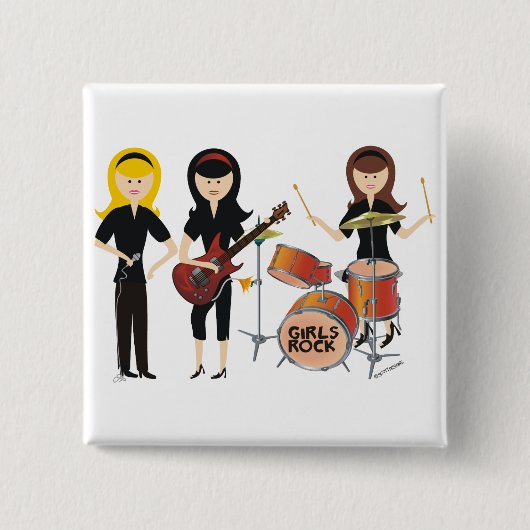 女の子の石! ボタン 缶バッジ (正面)