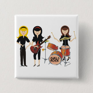 女の子の石! ボタン 缶バッジ