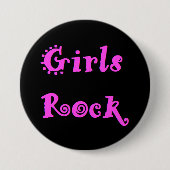 女の子の石 缶バッジ (正面)