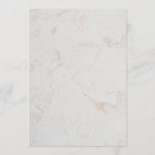 女の子の確認写真 ゴールド マーブル ピンクの蘭 招待状 (裏面)