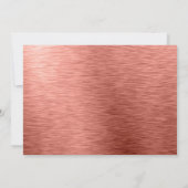 女の子の確認写真 ローズゴールド ブラック ピンク 招待状 (裏面)