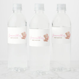 女の子の私たちは赤ちゃんのシャワーを待つことができる ペットボトルラベル