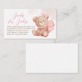 女の子の私たちは赤ちゃんシャワー本のベビーを待つことができる エンクロージャーカード (正面/裏面)