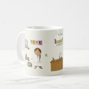女の子の科学者 コーヒーマグカップ
