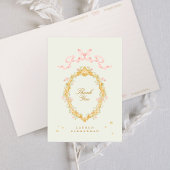 女の子の童話プリンセススターズボウピンク赤ちゃんシャワー サンキューカード