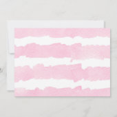 女の子の第1最初誕生日のピンクの金ゴールドのケーキの写真 招待状 (裏面)