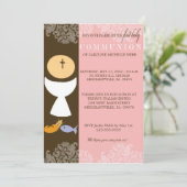 女の子の第1聖餐の招待状 招待状 (スタンド正面)