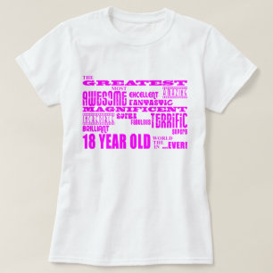 女の子の第18誕生日: ピンクのすばらしい18歳児 Tシャツ