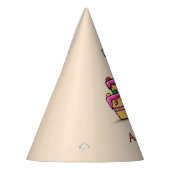 女の子の第2の誕生日、甘いピンクケーキの上の2 パーティーハット (左)