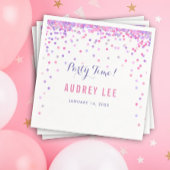 女の子の紙吹雪ふりかける誕生日パーティーの装飾 スタンダードカクテルナプキン