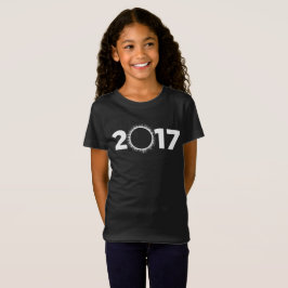 女の子の素晴らしいアメリカの皆既食の2017年のTシャツ Tシャツ