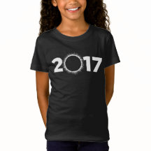 女の子の素晴らしいアメリカの皆既食の2017年のTシャツ
