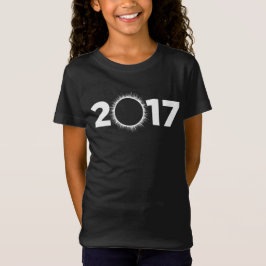 女の子の素晴らしいアメリカの皆既食の2017年のTシャツ Tシャツ