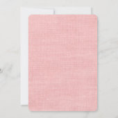 女の子の素朴バーラップ象の花の赤ちゃんシャワー 招待状 (裏面)