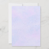 女の子の紫の象の車でドライブバイ ベイビーシャワー 招待状 (裏面)