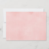 女の子の緑のモダン金ゴールドピンクの赤ちゃんシャワー 招待状 (裏面)