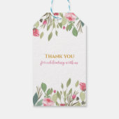 女の子の美しいバレリーナ赤ちゃんシャワーのお願い ギフトタグ (裏面)