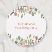 女の子の美しいバレリーナ赤ちゃんシャワーのお願い フェイバータグ (裏面)