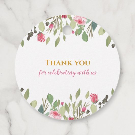 女の子の美しいバレリーナ赤ちゃんシャワーのお願い フェイバータグ (裏面)