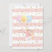 女の子の美しいバレリーナ赤ちゃんシャワーの招待客 招待状 (裏面)