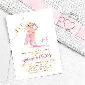 女の子の美しいバレリーナ赤ちゃんシャワーの招待客 招待状