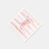 女の子の美しいバレリーナ赤ちゃんシャワー スタンダードカクテルナプキン (角)