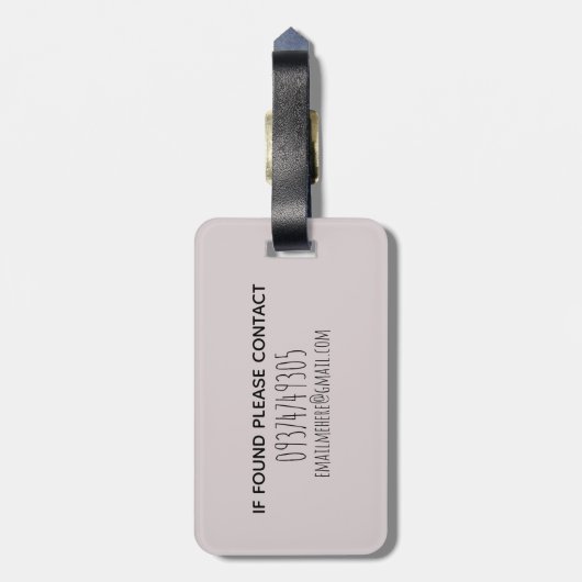 女の子の美しい花水色パンダと名前 ラゲッジタグ (裏面縦)