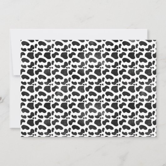 女の子の聖い牛の葉ベビーシャワー招待状 招待状 (裏面)