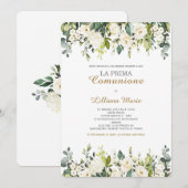 女の子の聖体拝領の招待状 招待状 (正面/裏面)