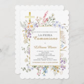 女の子の聖体拝領の招待状 招待状 (正面/裏面)