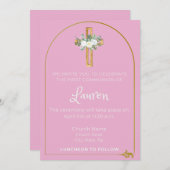 女の子の聖体拝領招待状 招待状 (正面/裏面)