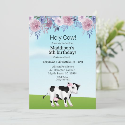 女の子の聖牛がヘルドの誕生日パーティーに参加 招待状 (スタンド正面)