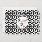 女の子の聖牛と牛のプリント写真1st誕生日 招待状 (裏面)