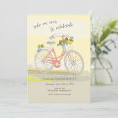 女の子の自転車パーティ 招待状 (スタンド正面)