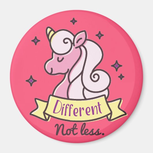 女の子の自閉症の意識違うは、少しも マグネット (正面)