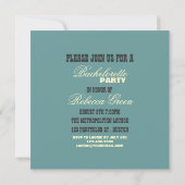 女の子の船員のバチェロレッテの上のレトロピン 招待状 (裏面)